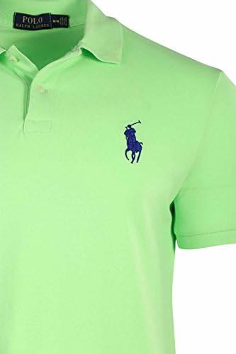 Polo Ralph Lauren Men's Lime MED FIT Mesh Big Pony Polo Shirt (S)