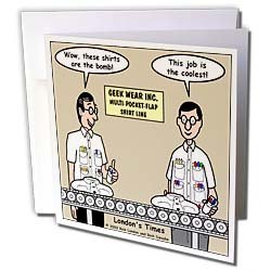 Londons Times Funny Society Cartoons - Nerd Apparel - Greeting Cards-6 Greeting Cards with envelopes