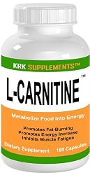 L-CARNITINE 180 Capsules 500mg serving Fat Burner Metabolize Food Into Energy KRK SUPPLEMENTS