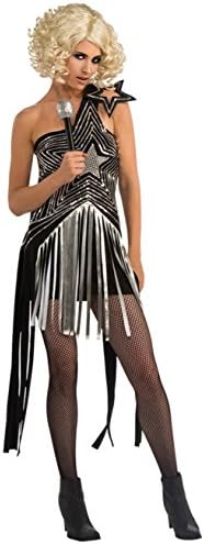 Lady Gaga Costume Dress Sexy Star Theme Black Outfit Womens Theatrical Costume Sizes: X-Small