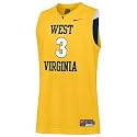 Nike West Virginia Mountaineers #3 Gold Replica Basketball Jersey