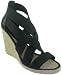 Andre Assous Andreas Women's High Wedge Black Elastic Espadrille Sandals