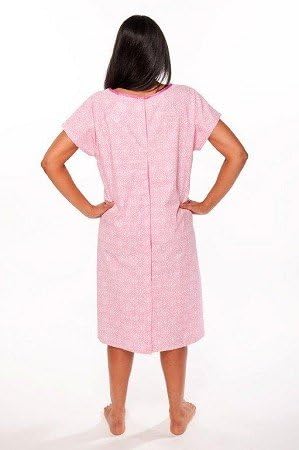 Kate Gownie L/XL (Pink) - Designer Hospital Delivery Gown By Baby Be Mine Maternity