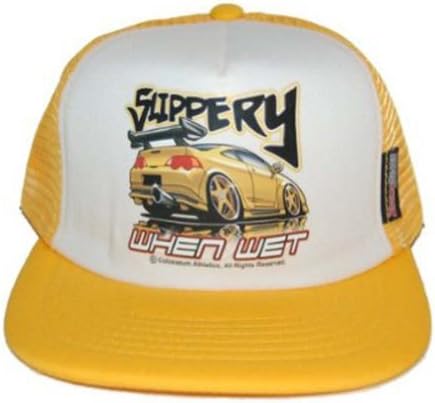 New Acura RSX Slippery When Wet Trucker Hat - Yellow
