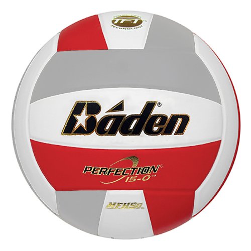 Baden Perfection Elite Official Size 5 Volleyball, Red/White/Gray On Sale