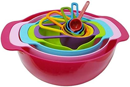 QKitchen Mixing Bowl Set (10 pieces) | Harmless ABS Plastic ~ FDA-Approved Quality ~ Suitable Configurations ~ Fit Measure ~ Very Light Body ~ Various Options ~ Space-Saving Benefit ~ Practical Use