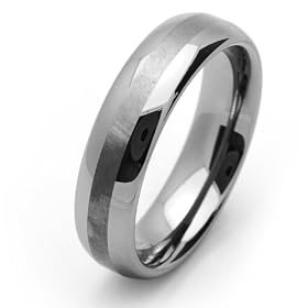 6MM Comfort Fit Tungsten Carbide Wedding Band Domed Ring For Men &amp; Women (5 to 15) Size 5: Jewelry