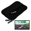 Premium Black Glove Series Carrying Case + Clear Screen Protector for Garmin Nuvi 1450 1450LMT