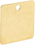 Brady 23212 1-1/2" Diameter B-907 Brass Square Blank Brass Valve Tags (Pack Of 25)