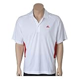 Mens Adidas Team Polo II - White/University Red