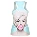 Hot Fashion Women Corpse Bride Printed Sleeveless T Shirt Vest Tank Tops