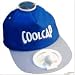 CoolCap solar blau-grau Fan-Cap