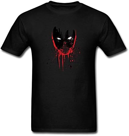Nevmore Men's Deadpool Splatter Mask Short Sleeve T-Shirt Medium Black