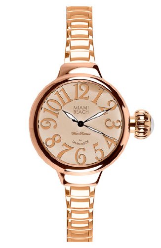 Glam Rock MBD27095 Watch Miami Beach Art Deco Ladies - Rose Gold Dial Steel Case Quartz Movement