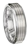 REVV Titanium and Sterling Silver Striped Band