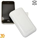 Original Suncase Lederetui fuer Apple iPhone 3GS 16GB / 32GB Leder Etui Tasche *Spezielle Anfertigung* in Weiss