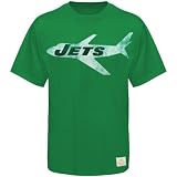 New York Jets Reebok "Buttonhook" Retro Logo Vintage Premium Green T-Shirt (Large)