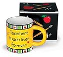 "Teachers Touch Lives Forever" With Apples Mug/Cup With Decorative Gift Box Inexpensive Teacher's Gift