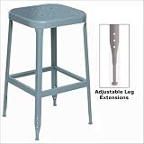 Lyon Workspace Products 1774(BB) 22' All-Welded Stool with Steel Seat and Adjustable Leg Extensions