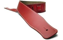 Red Leather Guitar Strap for Electric/Acoustic/Bass Guitar