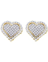 0.54CTW DIAMOND HEART EARRING
