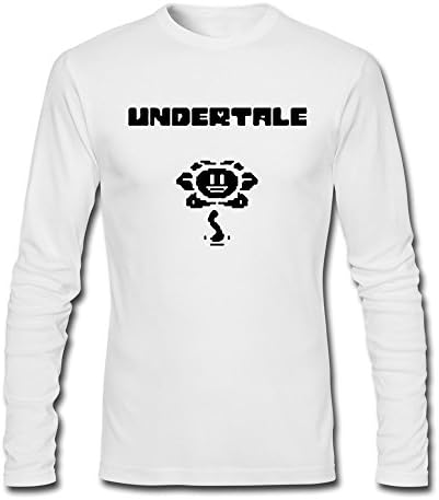 Cheersaing Men's Undertale And Sunflower Long Sleeve Shirts L White