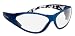 Body Glove 90229 Precision Dual-Lens High Impact Safety Glasses, Ice Blue Tortoise Frame, Clear Lens
