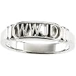 14K White Gold "What Would Jesus Do" Man's Ring