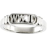 14K White Gold "What Would Jesus Do" Woman's Ring