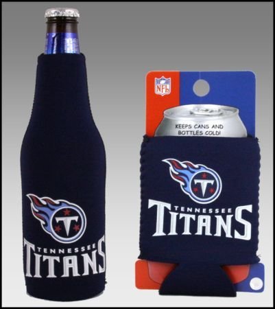 SET OF 2 TENNESSEE TITANS CAN & BOTTLE KOOZIE COOLER
