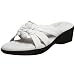 Walking Cradles Women's Candice Flowered Slide,White Nappa,6 M US