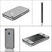 i-BLASON Silver Carbon Fiber Skin (6 Colors Available) Protector Shield Full Body for AT&T Apple iPhone 4 4G - LifeTime Warranty