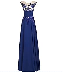2015 Crystal Beaded Pleated Crystals Scoop Neck Chiffon/Satin Evening Dress/Prom Dress 