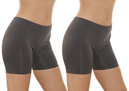 2 Pack Women's Seamless Stretch Yoga Exercise Shorts