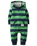 カーターズ Carter's カバーオール 長袖 フレンチテリー綿 & ベビー・デポ モスリン ウォッシュクロス Hooded French Terry Jumpsuit 24M (83-86cm) 