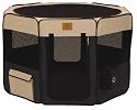 Precision Pet Soft Side Play Yard, Navy/Tan, Small