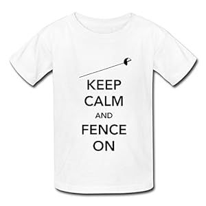 Cute O Neck Keep Calm Fence Teenage T Shirt
