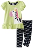 Mini Bean Baby-Girls Newborn Zebra Knit Tunic And Legging Set