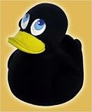Rubber Duckie - Black Rubber Duck (Size: 3" x 2")