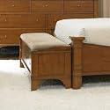 Abbott Place Two Drawer Bench in Clear Natural Cherry