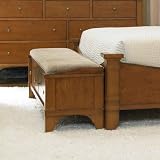 Abbott Place Two Drawer Bench in Clear Natural Cherry