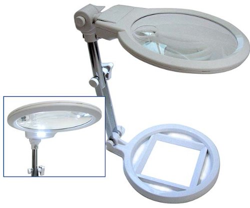 Lighted Magnifier with Stand - Folds Flat - Giant 5