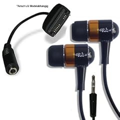 Stereo Headset - Kopfh�rer - Ohrh�rer - InEar + Audio Adapter PoP Port f�r Nokia 9300 Farbe: Schwarz/Kupfer inkl. kostenlosem Neck Strap f�r SIE