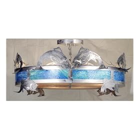 Meyda Tiffany - 68166: 655W Catch Of The Day Semi Flush by Meyda