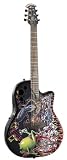 Ovation Dj Ashba Demented DJA34-BY Acoustic-electric Guitar, Bone Yard