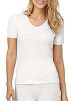 Cuddl Duds Softwear Lace Edge Short Sleeve V-Neck Top