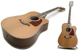 Electro Acoustic Guitar: Cedar Top Dreadnought Cutaway Electro Acoustic (Grovers)