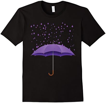 Men's Purple Tear/Rain Drop Shirt.  A design worthy of a Prince. Large Black