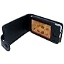 iGadgitz Black Genuine Leather Case Cover Holder for Creative Zen X-Fi 2 8gb, 16gb & 32gb