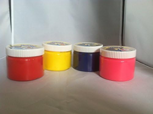 Craft Ideas - Kids Washable Finger Paints Red, Blue, Yellow, Pink - (4) 3.3 Fl. Oz. Tubs